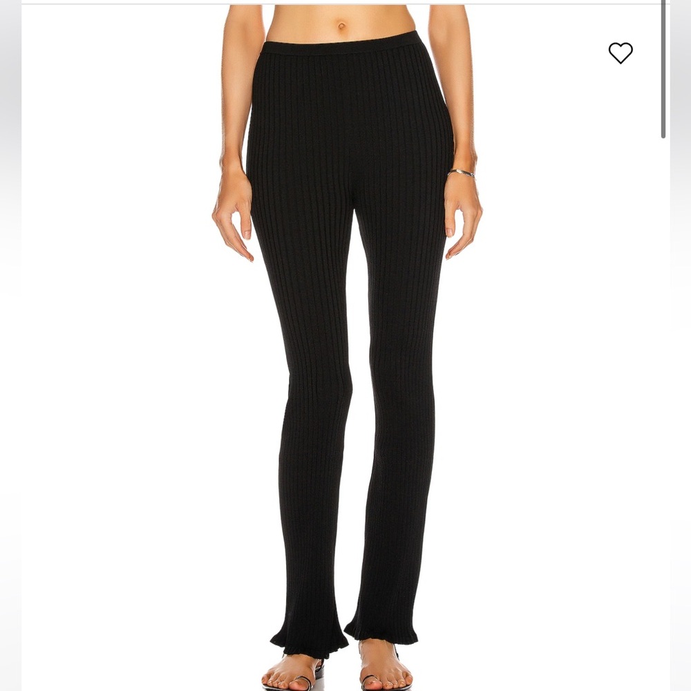 Toteme Ry Black Ribbed Women's Pants